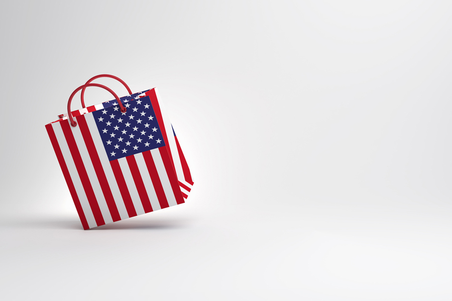 Shop Lifeform© Chairs USA image of a shopping bag with a Canadian flag on it.